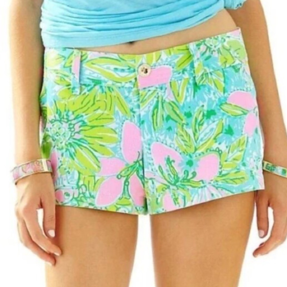 Lilly Pulitzer Walsh Short - Coconut Jungle - Size 4, Resortwear, Pink, Green - Picture 4 of 6